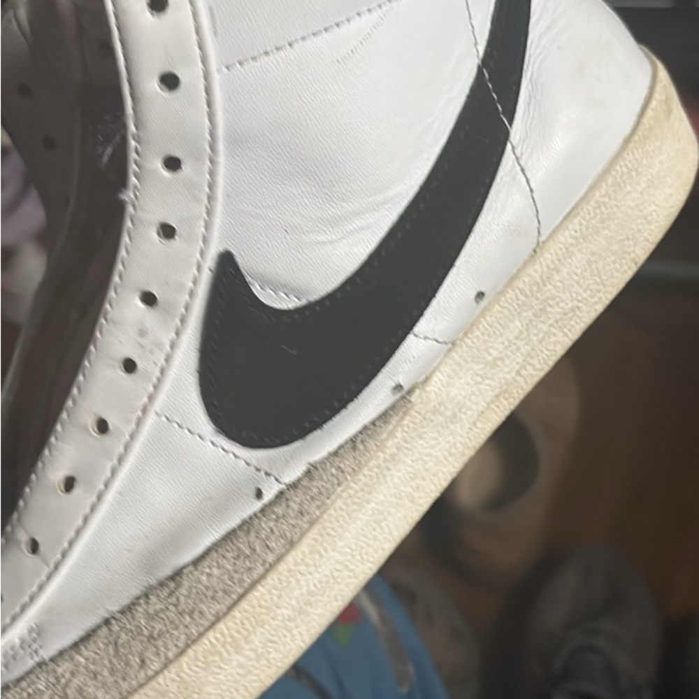 Nike Men's White and Black High-Top Sneakers